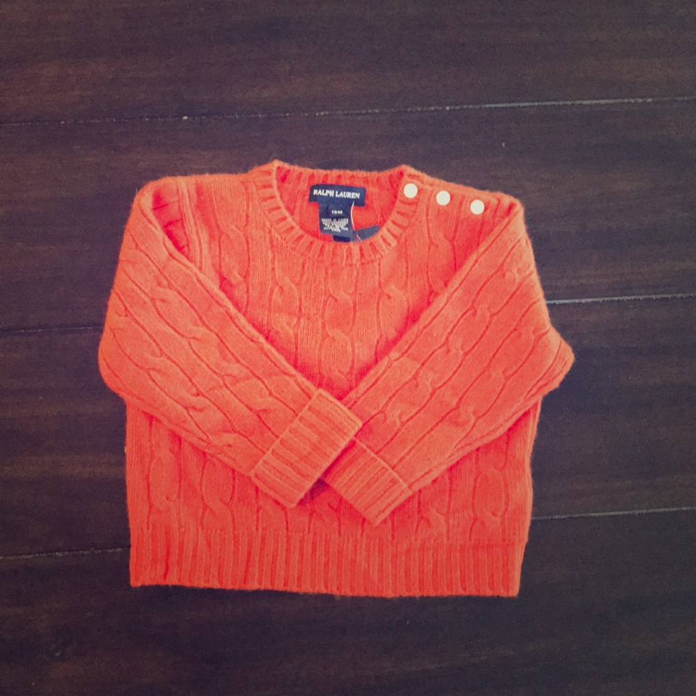 Ralph Lauren orange cashmere sweater